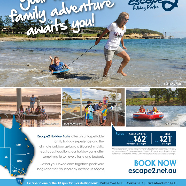 Escape2 Parks magazine full page ad